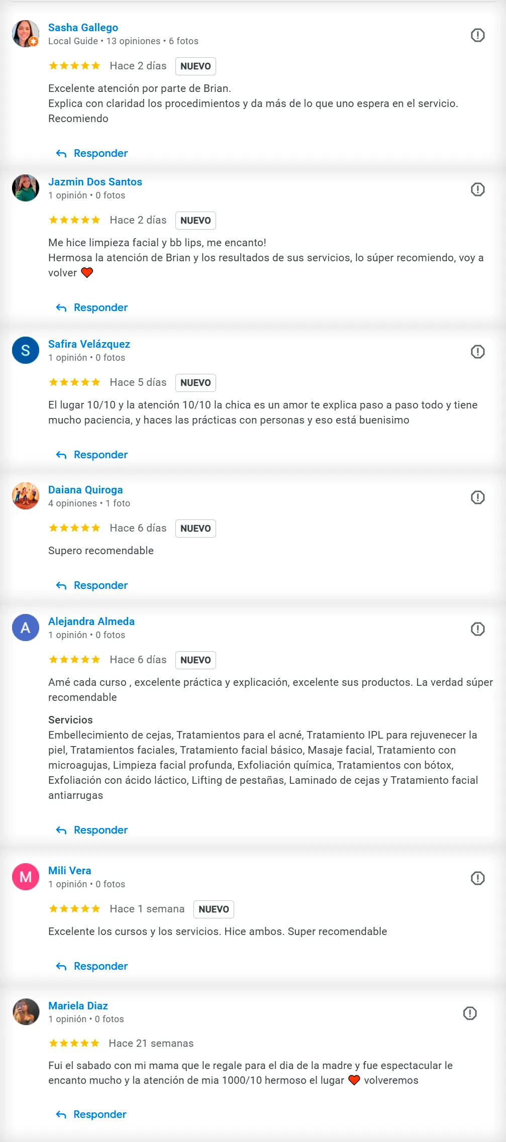 Reseñas de alumnas versión móvil 3