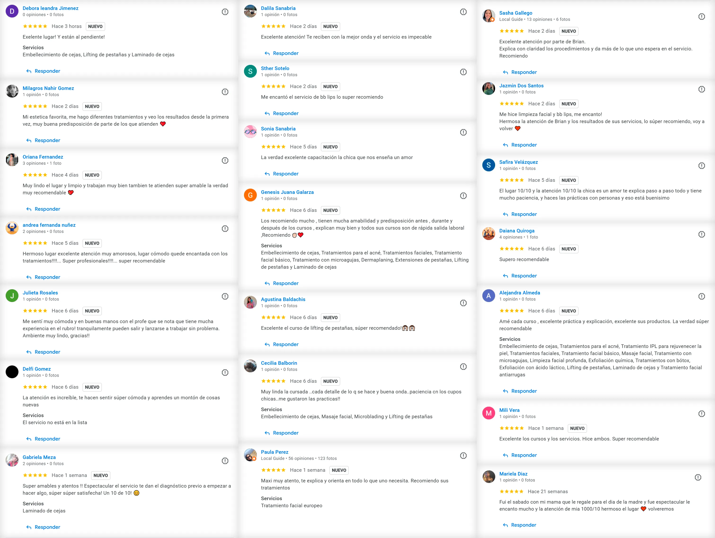 Reseñas de alumnas de Nueva Dermo Academy